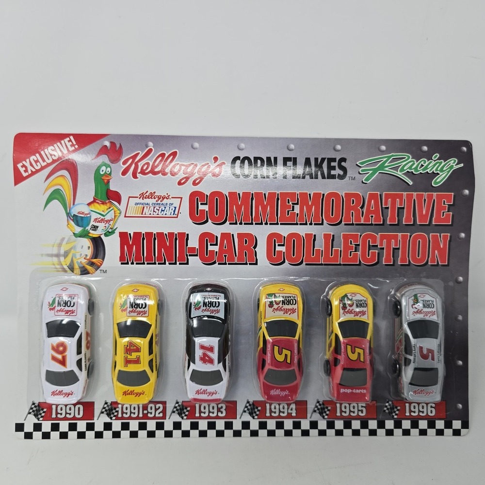 1996 Nascar Kellogg's Corn Flakes Racing Commemorative Mini Car Collection 6 Car